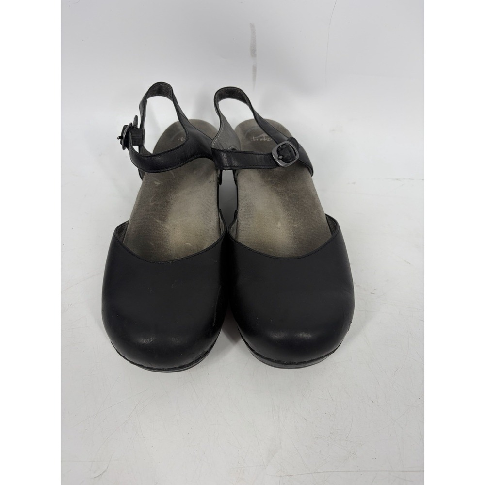 Dansko Sam Black Leather Closed Toe Mary Jane Women's Clog Size 40 EU/9.5-10 US - Picture 2 of 10